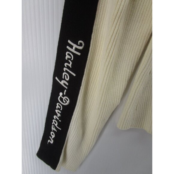 VINTAGE Harley Davidson Sweater Medium Turtleneck Made In Japan Y2K* - Picture 10 of 14